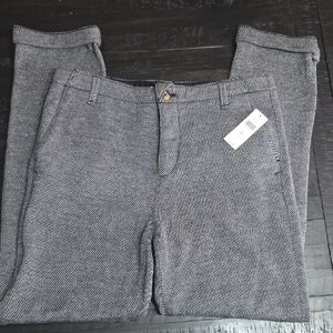 Anthropologie Gray Herringbone Chinos